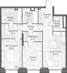 1-BD Apartment Sale, 99.5 sq. m. at Life Time, Sergeya Makeyeva Street, вл11/9с1-10, Moscow, Russia #2 1-BD Apartment Sale, 99.5 sq. m. at Life Time, Sergeya Makeyeva Street, вл11/9с1-10, Moscow, Russia #2