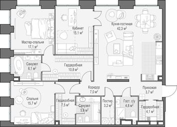 2-BD Apartment Sale, 144.2 sq. m. at Life Time, Sergeya Makeyeva Street, вл11/9с1-10, Moscow, Russia #3 2-BD Apartment Sale, 144.2 sq. m. at Life Time, Sergeya Makeyeva Street, вл11/9с1-10, Moscow, Russia #3