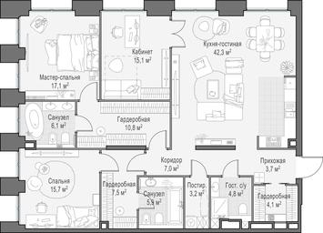 2-BD Apartment Sale, 144.2 sq. m. at Life Time, Sergeya Makeyeva Street, вл11/9с1-10, Moscow, Russia #3