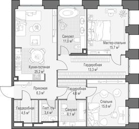 1-BD Apartment Sale, 106.6 sq. m. at Life Time, Sergeya Makeyeva Street, вл11/9с1-10, Moscow, Russia #2 1-BD Apartment Sale, 106.6 sq. m. at Life Time, Sergeya Makeyeva Street, вл11/9с1-10, Moscow, Russia #2