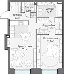 1-BD Apartment Sale, 66.8 sq. m. at Life Time, Sergeya Makeyeva Street, вл11/9с1-10, Moscow, Russia #2 1-BD Apartment Sale, 66.8 sq. m. at Life Time, Sergeya Makeyeva Street, вл11/9с1-10, Moscow, Russia #2