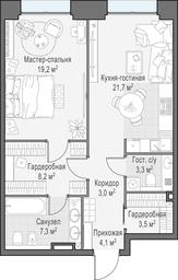 1-BD Apartment Sale, 70.7 sq. m. at Life Time, Sergeya Makeyeva Street, вл11/9с1-10, Moscow, Russia #2