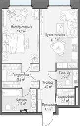 1-BD Apartment Sale, 70.5 sq. m. at Life Time, Sergeya Makeyeva Street, вл11/9с1-10, Moscow, Russia #2 1-BD Apartment Sale, 70.5 sq. m. at Life Time, Sergeya Makeyeva Street, вл11/9с1-10, Moscow, Russia #2