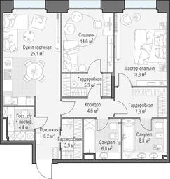1-BD Apartment Sale, 105.4 sq. m. at Life Time, Sergeya Makeyeva Street, вл11/9с1-10, Moscow, Russia #2 1-BD Apartment Sale, 105.4 sq. m. at Life Time, Sergeya Makeyeva Street, вл11/9с1-10, Moscow, Russia #2