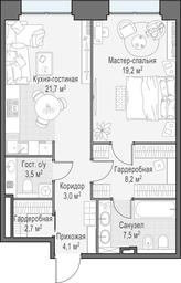 1-BD Apartment Sale, 70.4 sq. m. at Life Time, Sergeya Makeyeva Street, вл11/9с1-10, Moscow, Russia #2 1-BD Apartment Sale, 70.4 sq. m. at Life Time, Sergeya Makeyeva Street, вл11/9с1-10, Moscow, Russia #2