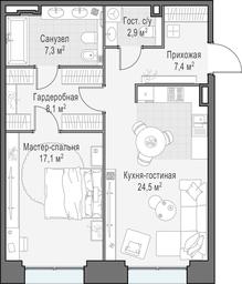 1-BD Apartment Sale, 67.5 sq. m. at Life Time, Sergeya Makeyeva Street, вл11/9с1-10, Moscow, Russia #2