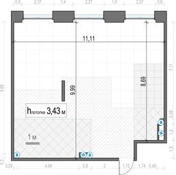 1-BD Apartment Sale, 105.3 sq. m. at Life Time, Sergeya Makeyeva Street, вл11/9с1-10, Moscow, Russia #3