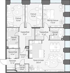 2-BD Apartment Sale, 135.4 sq. m. at Life Time, Sergeya Makeyeva Street, вл11/9с1-10, Moscow, Russia #2 2-BD Apartment Sale, 135.4 sq. m. at Life Time, Sergeya Makeyeva Street, вл11/9с1-10, Moscow, Russia #2