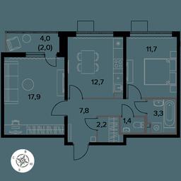 2-BD Apartment Sale, 59平方米 at Pervy Donskoj, zhiloy mikrorayon Sapronovo, derevnya Sapronovo, Leninskiy City District, Moscow Region, Russia #3 2-BD Apartment Sale, 59平方米 at Pervy Donskoj, zhiloy mikrorayon Sapronovo, derevnya Sapronovo, Leninskiy City District, Moscow Region, Russia #3
