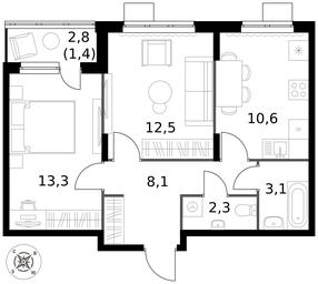 Продажа 2-комн. квартиры, 51,3 м² в ЖК «Первый Донской», жилой микрорайон Сапроново, деревня Сапроново, Ленинский городской округ, Московская область, Россия #3 Продажа 2-комн. квартиры, 51,3 м² в ЖК «Первый Донской», жилой микрорайон Сапроново, деревня Сапроново, Ленинский городской округ, Московская область, Россия #3