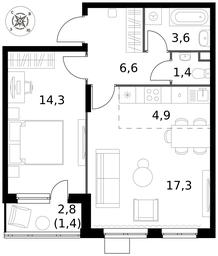 Продажа 2-комн. квартиры, 49,5 м² в ЖК «Первый Донской», жилой микрорайон Сапроново, деревня Сапроново, Ленинский городской округ, Московская область, Россия #3 Продажа 2-комн. квартиры, 49,5 м² в ЖК «Первый Донской», жилой микрорайон Сапроново, деревня Сапроново, Ленинский городской округ, Московская область, Россия #3