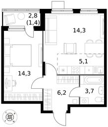 Продажа 2-комн. квартиры, 45 м² в ЖК «Первый Донской», жилой микрорайон Сапроново, деревня Сапроново, Ленинский городской округ, Московская область, Россия #3 Продажа 2-комн. квартиры, 45 м² в ЖК «Первый Донской», жилой микрорайон Сапроново, деревня Сапроново, Ленинский городской округ, Московская область, Россия #3