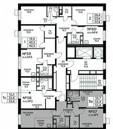 2-BD Apartment Sale, 55.4平方米 at Tsvetochnye Poliany, kvartal № 23, Filimonkovskoye Municipal Formation, Moscow, Russia #2 2-BD Apartment Sale, 55.4平方米 at Tsvetochnye Poliany, kvartal № 23, Filimonkovskoye Municipal Formation, Moscow, Russia #2