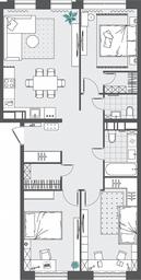 3-BD Apartment Sale, 87.04 sq. m. at Kvartal Rumyantsevo, ulitsa Admirala Kornilova, с1, Mosrentgen Settlement, Moscow, Russia #4