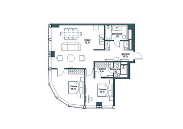 3-BD Apartment Sale, 99.48 sq. m. at Famous, Bagrationovsky Drive, 5к2, Moscow, Russia #2