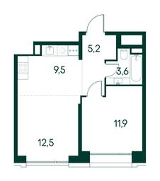 1-BD Apartment Sale, 42.7 sq. m. at Primavera, Volokolamskoye Highway, вл67, Moscow, Russia #3 1-BD Apartment Sale, 42.7 sq. m. at Primavera, Volokolamskoye Highway, вл67, Moscow, Russia #3