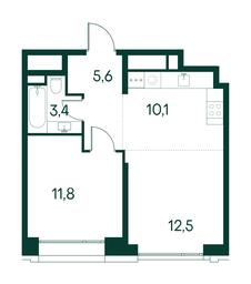 1-BD Apartment Sale, 43.4 sq. m. at Primavera, Volokolamskoye Highway, вл67, Moscow, Russia #2 1-BD Apartment Sale, 43.4 sq. m. at Primavera, Volokolamskoye Highway, вл67, Moscow, Russia #2