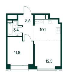 1-BD Apartment Sale, 43.4 sq. m. at Primavera, Volokolamskoye Highway, вл67, Moscow, Russia #3