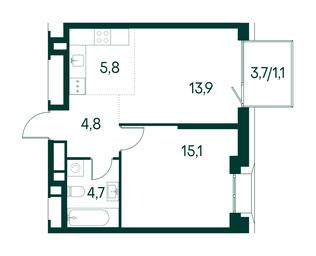 1-BD Apartment Sale, 45.4 sq. m. at Primavera, Volokolamskoye Highway, вл67, Moscow, Russia #3 1-BD Apartment Sale, 45.4 sq. m. at Primavera, Volokolamskoye Highway, вл67, Moscow, Russia #3