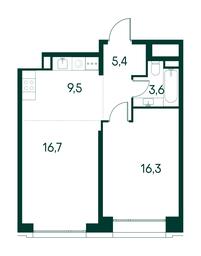 1-BD Apartment Sale, 51.5 sq. m. at Primavera, Volokolamskoye Highway, вл67, Moscow, Russia #3
