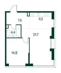 1-BD Apartment Sale, 57.8 sq. m. at Primavera, Volokolamskoye Highway, вл67, Moscow, Russia #3