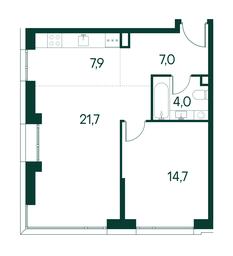 1-BD Apartment Sale, 55.3 sq. m. at Primavera, Volokolamskoye Highway, вл67, Moscow, Russia #2