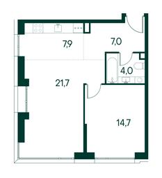 1-BD Apartment Sale, 55.3 sq. m. at Primavera, Volokolamskoye Highway, вл67, Moscow, Russia #3