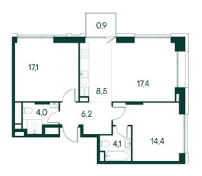 2-BD Apartment Sale, 72.6 sq. m. at Primavera, Volokolamskoye Highway, вл67, Moscow, Russia #2