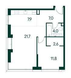 1-BD Apartment Sale, 55 sq. m. at Primavera, Volokolamskoye Highway, вл67, Moscow, Russia #3