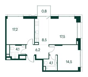 2-BD Apartment Sale, 72.9 sq. m. at Primavera, Volokolamskoye Highway, вл67, Moscow, Russia #2