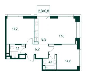 2-BD Apartment Sale, 72.9 sq. m. at Primavera, Volokolamskoye Highway, вл67, Moscow, Russia #3