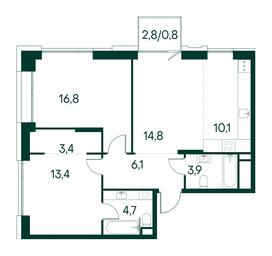 2-BD Apartment Sale, 74平方米 at Primavera, Volokolamskoye Highway, вл67, Moscow, Russia #3 2-BD Apartment Sale, 74平方米 at Primavera, Volokolamskoye Highway, вл67, Moscow, Russia #3