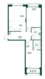 2-BD Apartment Sale, 81.2平方米 at Primavera, Volokolamskoye Highway, вл67, Moscow, Russia #3 2-BD Apartment Sale, 81.2平方米 at Primavera, Volokolamskoye Highway, вл67, Moscow, Russia #3
