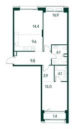 2-BD Apartment Sale, 81.2平方米 at Primavera, Volokolamskoye Highway, вл67, Moscow, Russia #2 2-BD Apartment Sale, 81.2平方米 at Primavera, Volokolamskoye Highway, вл67, Moscow, Russia #2