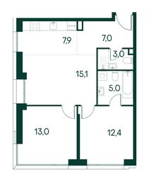 2-BD Apartment Sale, 63.4平方米 at Primavera, Volokolamskoye Highway, вл67, Moscow, Russia #2 2-BD Apartment Sale, 63.4平方米 at Primavera, Volokolamskoye Highway, вл67, Moscow, Russia #2