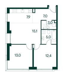 2-BD Apartment Sale, 63.4平方米 at Primavera, Volokolamskoye Highway, вл67, Moscow, Russia #3 2-BD Apartment Sale, 63.4平方米 at Primavera, Volokolamskoye Highway, вл67, Moscow, Russia #3