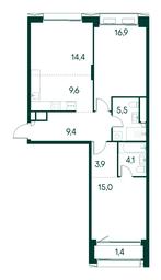 2-BD Apartment Sale, 80.2平方米 at Primavera, Volokolamskoye Highway, вл67, Moscow, Russia #3 2-BD Apartment Sale, 80.2平方米 at Primavera, Volokolamskoye Highway, вл67, Moscow, Russia #3
