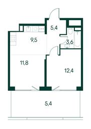 1-BD Apartment Sale, 48.1平方米 at Primavera, Volokolamskoye Highway, вл67, Moscow, Russia #2 1-BD Apartment Sale, 48.1平方米 at Primavera, Volokolamskoye Highway, вл67, Moscow, Russia #2