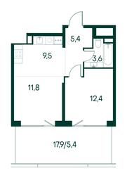 1-BD Apartment Sale, 48.1平方米 at Primavera, Volokolamskoye Highway, вл67, Moscow, Russia #3 1-BD Apartment Sale, 48.1平方米 at Primavera, Volokolamskoye Highway, вл67, Moscow, Russia #3