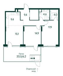 2-BD Apartment Sale, 85.7平方米 at Primavera, Volokolamskoye Highway, вл67, Moscow, Russia #3 2-BD Apartment Sale, 85.7平方米 at Primavera, Volokolamskoye Highway, вл67, Moscow, Russia #3
