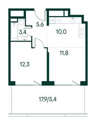 1-BD Apartment Sale, 48.5平方米 at Primavera, Volokolamskoye Highway, вл67, Moscow, Russia #3 1-BD Apartment Sale, 48.5平方米 at Primavera, Volokolamskoye Highway, вл67, Moscow, Russia #3