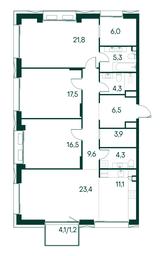 3-BD Apartment Sale, 131.4 sq. m. at Primavera, Volokolamskoye Highway, вл67, Moscow, Russia #3 3-BD Apartment Sale, 131.4 sq. m. at Primavera, Volokolamskoye Highway, вл67, Moscow, Russia #3