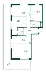 3-BD Apartment Sale, 111.9 sq. m. at Primavera, Volokolamskoye Highway, вл67, Moscow, Russia #2