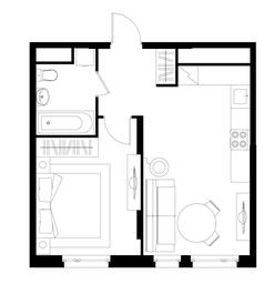Apartment Sale, 39.6 sq. m. at Peredelkino Blizhnee, Korneya Chukovskogo Street, 1, Vnukovskoye Settlement, Moscow, Russia #4