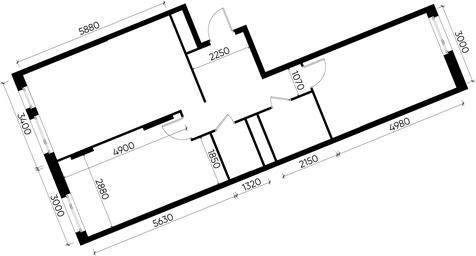 2-BD Apartment Sale, 66.7 sq. m. at Peredelkino Blizhnee, Korneya Chukovskogo Street, 1, Vnukovskoye Settlement, Moscow, Russia #3