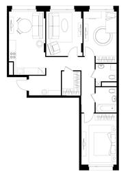 3-BD Apartment Sale, 81.2 sq. m. at Peredelkino Blizhnee, Korneya Chukovskogo Street, 1, Vnukovskoye Settlement, Moscow, Russia #4