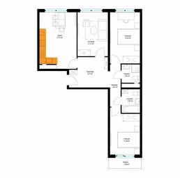 3-BD Apartment Sale, 75.9平方米 at Eko Vidnoe 2.0, kvartal Tsentralny, 1, Kupelinka Subdistrict, derevnya Sapronovo, Leninskiy City District, Moscow Region, Russia #2