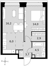 2-BD Apartment Sale, 47.3平方米 at Amber City, 3rd Khoroshyovsky Drive, 3А, Moscow, Russia #3 2-BD Apartment Sale, 47.3平方米 at Amber City, 3rd Khoroshyovsky Drive, 3А, Moscow, Russia #3