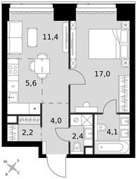 2-BD Apartment Sale, 46.7平方米 at Amber City, 3rd Khoroshyovsky Drive, 3А, Moscow, Russia #3 2-BD Apartment Sale, 46.7平方米 at Amber City, 3rd Khoroshyovsky Drive, 3А, Moscow, Russia #3