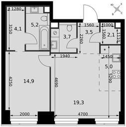 2-BD Apartment Sale, 57.8 sq. m. at Amber City, 3rd Khoroshyovsky Drive, 3А, Moscow, Russia #4